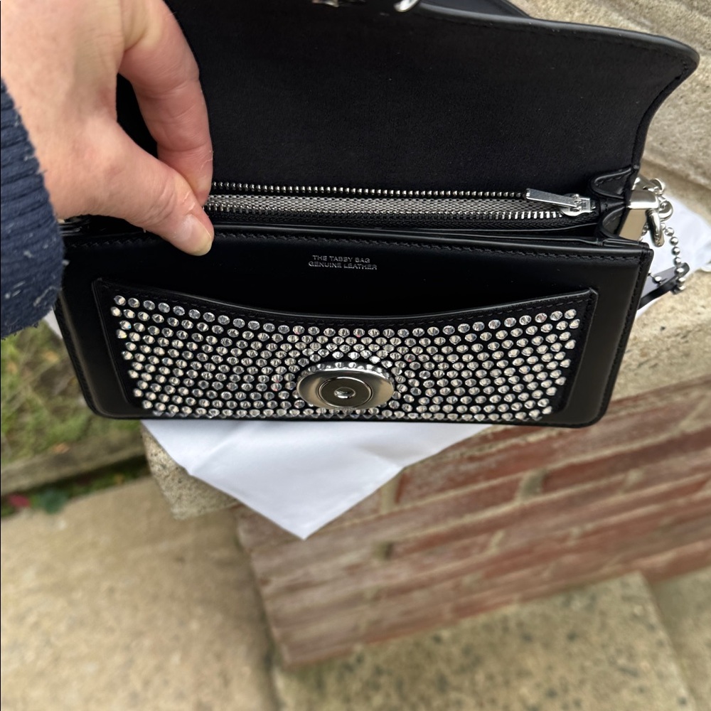 NWT Coach Crystal Tabby 20 includes 2straps, silver hardware& dust bag - Picture 9 of 14
